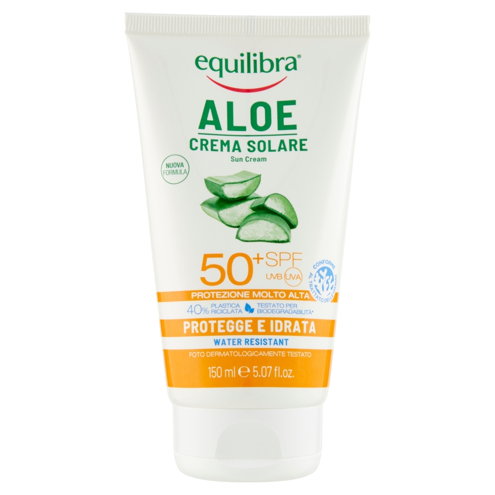 equilibra Aloe Crema Solare 50? SPF Protezione Molto Alta 150 ml